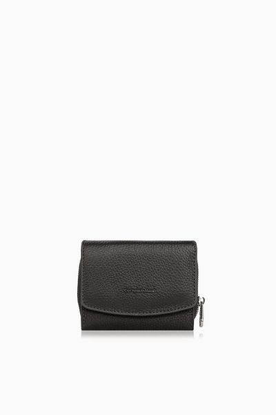 CENGİZ PAKEL Genuine Leather Mini Horizontal Wallet - Cengiz Pakel, Snap Fastener, Black - 65288