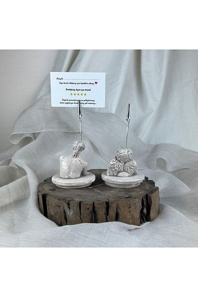 Melouro Mink Antique Venus and Cupid (Angel) Sculpture with Base 2-Piece Note Holder Set, Photo Holder
