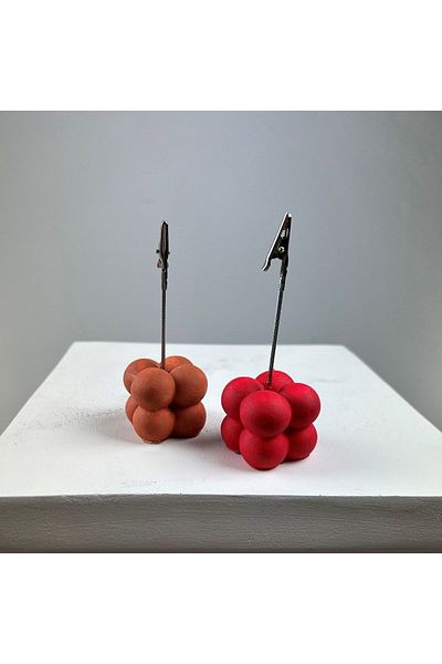 Melouro Bubble Note Holder Set of 2 (Oak - Red)