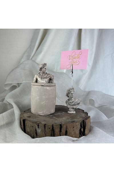 Melouro Mink Antique Apollo Box with Lid and Note Holder Set of 2 Decorative