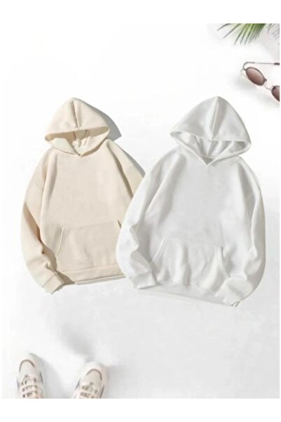 MOONBULL Σετ 2 Unisex Φούτερ με μονόχρωμη κουκούλα