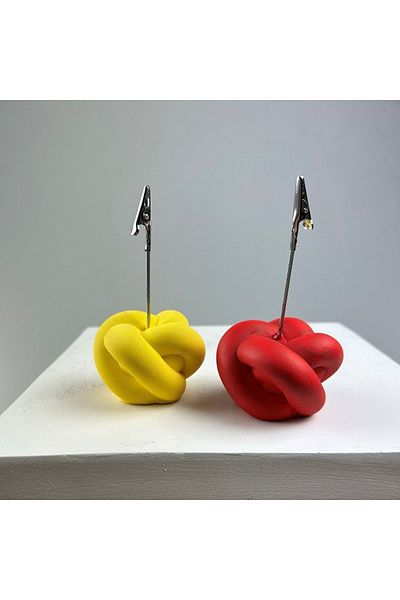 Melouro Knot Note Holder Set of 2 (yellow - Red)