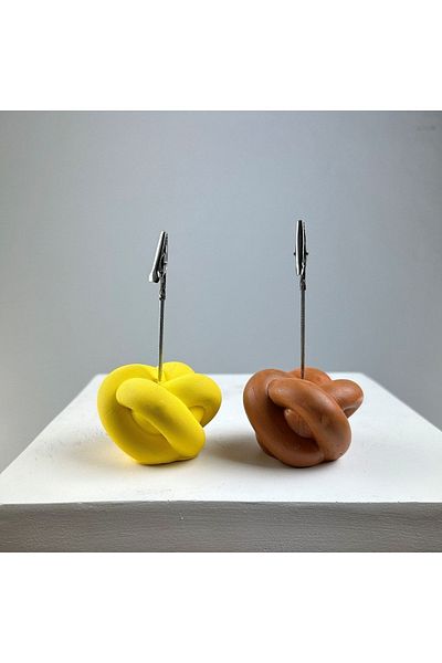 Melouro Knot Note Holder Set of 2 (terracota - Yellow)