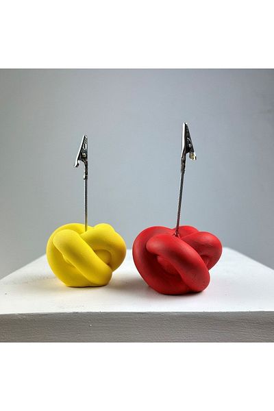 Melouro Knot Note Holder Set of 2 (yellow - Red)