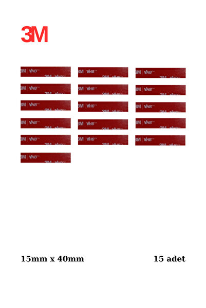 3M 15x40x1mm Yedek Güçlü Çift Taraflı Vhb Bant Die Cut Kesim (15 ADET)