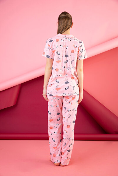 STRAWBERRY Pamut gombos pizsama szett