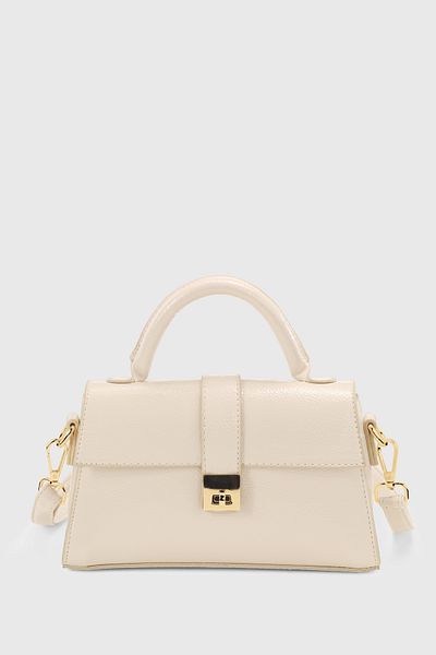Housebags Women's Cream Locked Double Handle Crossbody Bag - 241