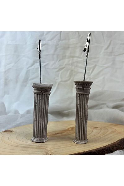 Melouro Mink Antique 2-Piece Column Note Holder Set