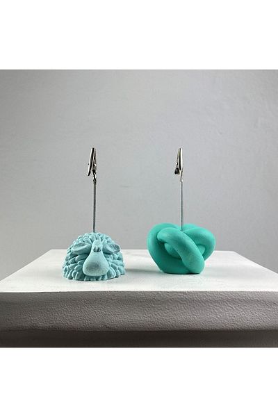 Melouro Lamb And Knot Note Holder Set of 2 (mint - Ice Green)