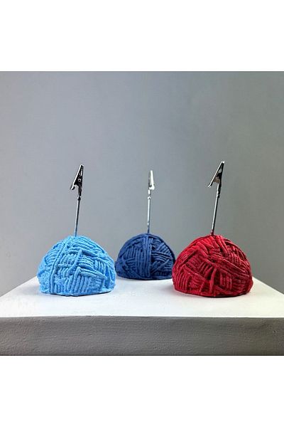 Melouro Ball Ball Note Holder Set of 3 (grey Blue - Light Blue - Red)