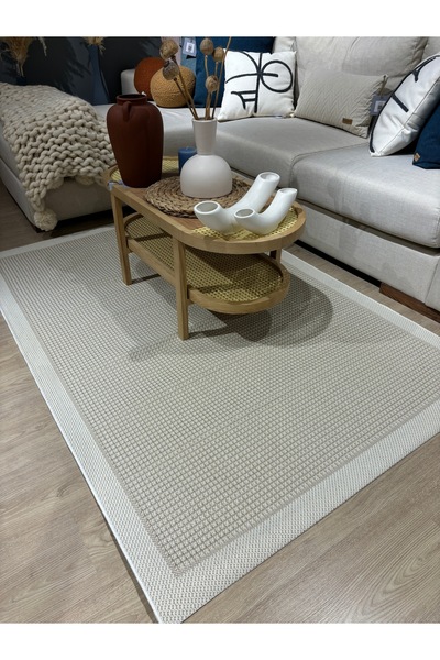MaVaux Jüt Sisal Şönil Kaymaz Dokuma Taban Tozsuz Kilim Halı