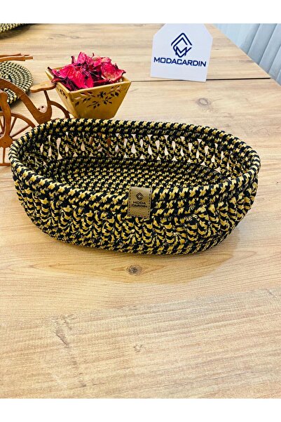 ModaCardin سلة خبز من الخوص والجوت - داخل الخزانة، منظم، سلة تخزين - 30x20x10