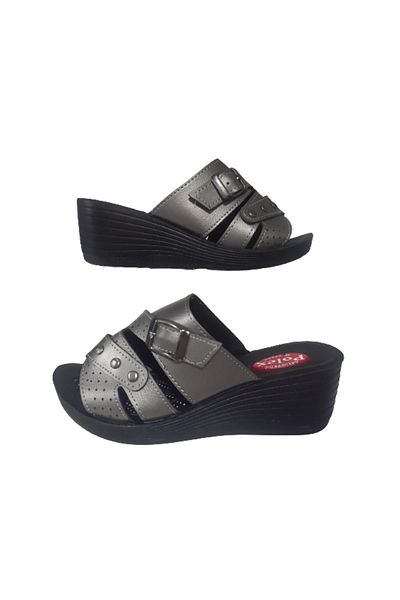 POLEX Γυναικείες παντόφλες Orthopedic Sole Platinum - Daily Stylish Buckle Narrow Fit plexx75-66