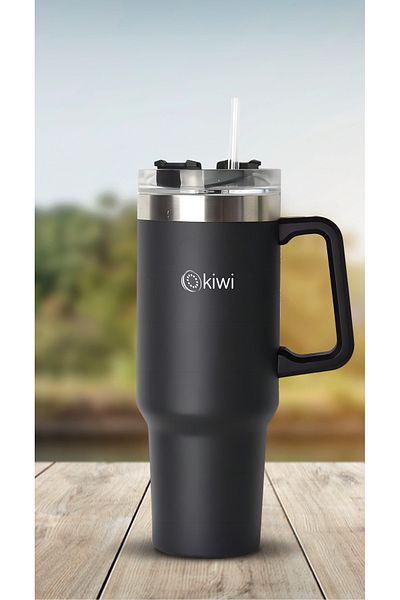 Kiwi Kt-8660 1.2 Lt Thermos Cup with Straw