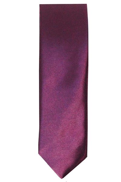 Varetta Мъжка вратовръзка Slim Fit в лилав цвят на грозде - Slim Cut, Носна кърпичка
