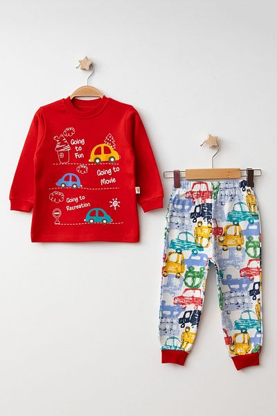 My Hanne Cotton Car Printed Pajama Set - 54158