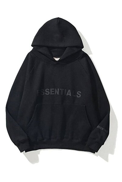 HIRSCH Czarna bluza unisex Essentials z kapturem