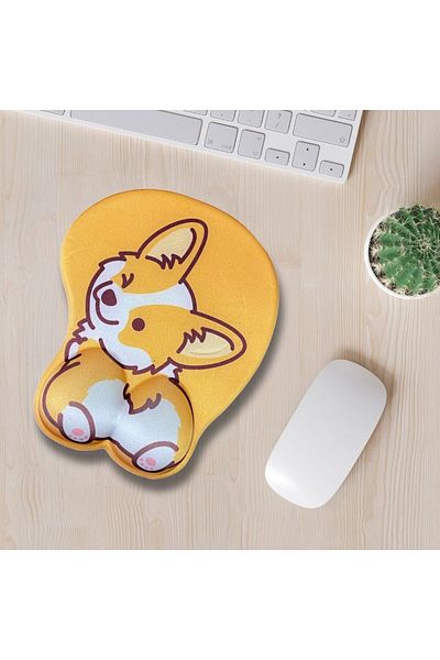 Daytona Ergonomic Patterned Orange Mouse Pad - Fox
