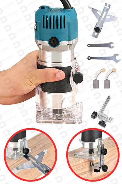DynamicTech 6 Kademe Devir Ayarlı 1200w Formika Traşlama Freze Makinesi 6 mm ...