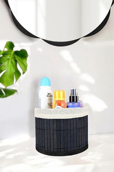 Digithome Black Bamboo Storage Box - Multi-Purpose, Small Size Organizer 18 cm - Cl-6008-5 C1