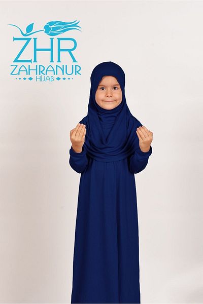 ZAHRANUR HİJAB Παιδικό φόρεμα προσευχής 6-8 ετών