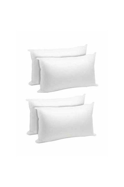 In House 4 Pieces Rectangular Cushion Filler Microfiber White - 50x30 cm