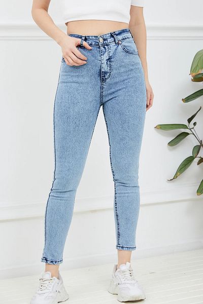 Go Veform Blugi de damă slim fit albaștri - ZN5111