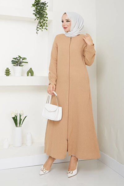 Tesettür Diyarı Șapcă musulmană pentru femei cu fermoar de 133 cm