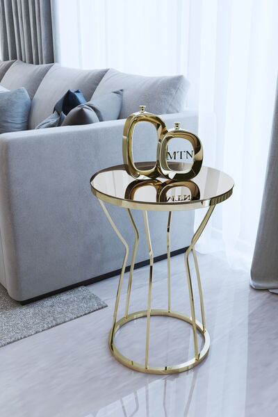 Nies Aksesuar Kum Saati Tekli Gold Kaplama Bronz Ayna