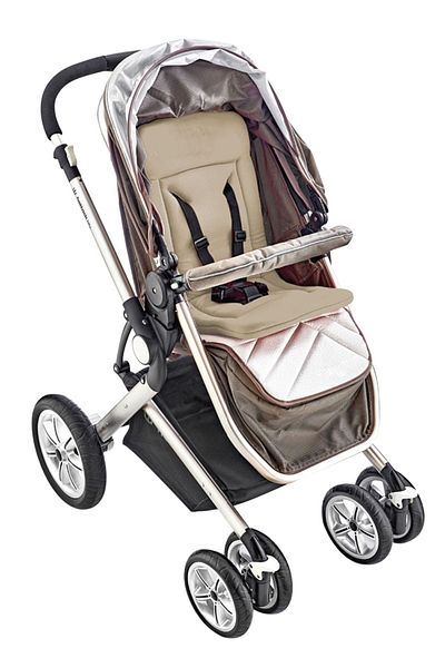 Babyjem Beige Stroller Cushion - Cotton Fabric