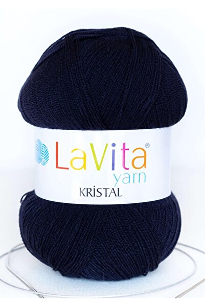 LaVita Yarn خيوط حياكة يدوية من ألياف كريستال أميجوريمي تاكا (9779-أزرق داكن)