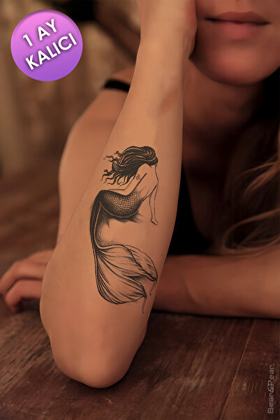 BP Tattoo 1 Ay Kalıcı Mermaid Tattoo Geçici Kadın Dövme
