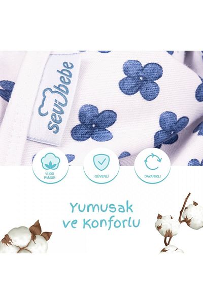 Sevi Bebe Mommyslab Store 0 -3 Months Patterned New Season Swaddle 100% Cotton - New