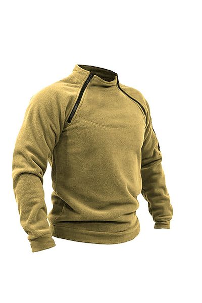 GENIUS STORE Men's Polar Kombat - Half Zippered Outdoor Tactical Fleece