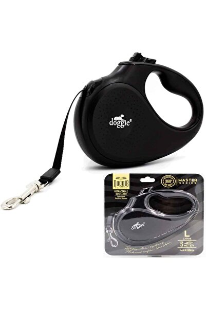 Doggie Otomatik Köpek Tasması Master L 50 Kg 5 Mt Siyah