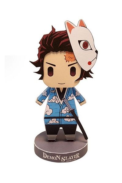 ZNC Demon Slayer Tanjiro - Creative Hobby and Cutting-Free Paper Model, Suitable for Kids and Adults