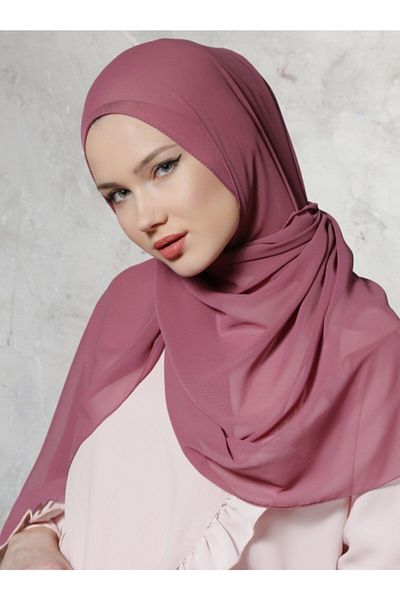 Differenza Σάλι κρεπ σιφόν Dark Rose Dried