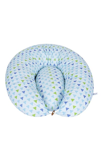 Sevi Bebe وسادة رضاعة أطفال مبطنة على شكل مثلث أزرق - Art-579