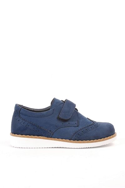 MACİT Navy Blue Suede VelCro Boys' Casual Shoes