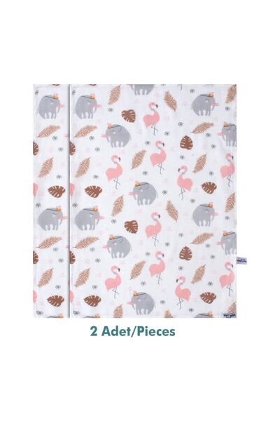 Sevi Bebe قماش موسلين منقوش متعدد الأغراض 50x70 Art-328 Flamingo