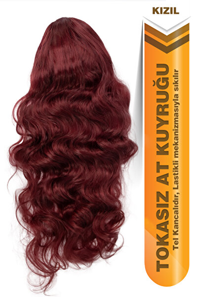 TAM TARZ Postiță cu coadă de cal roșu - fără agrafă și elastică