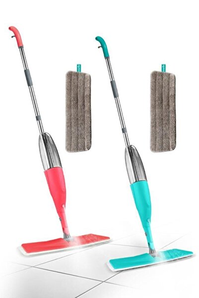 SMARTER Shıny Sprey Mop Renkli 2 Li 2 Adet Yedek Mop Paspas Temizlik Seti