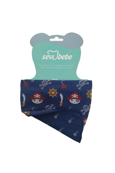Sevi Bebe Fular Önlük Lacivert Korsan