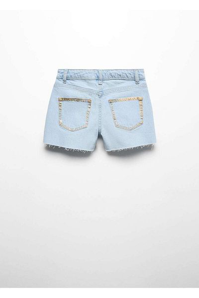 MANGO Kids Pantaloni scurți albaștri pentru copii