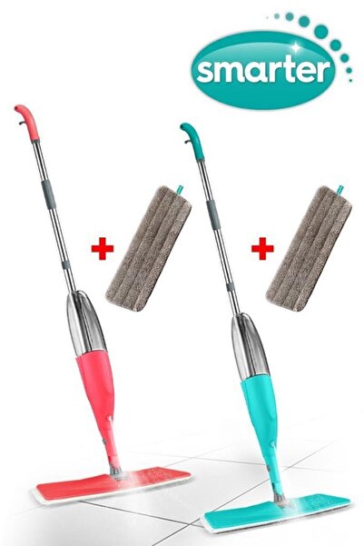 SMARTER Shıny Sprey Mop Renkli 2 Li 2 Adet Yedek Mop Paspas Temizlik Seti