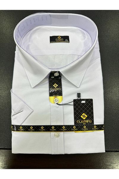 CLASSO White Battal Size Short Sleeve Shirt