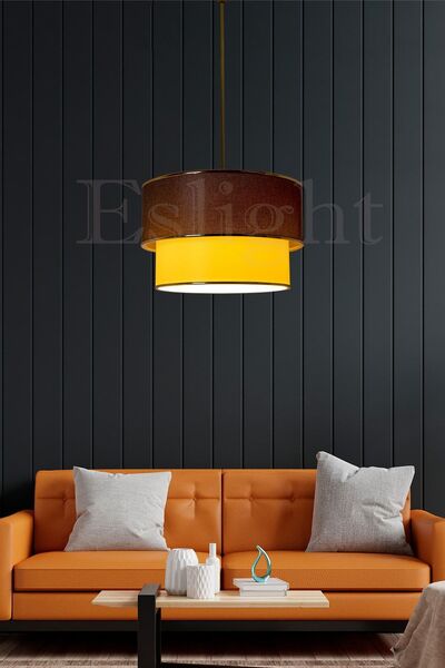 Eslight Sakız Modern Tekli Sarkıt Avize Koyu Kahve Es-sk04