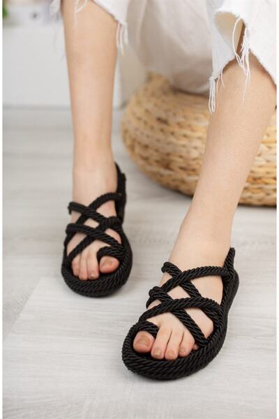 Riccon Sandale negre de damă 00123545