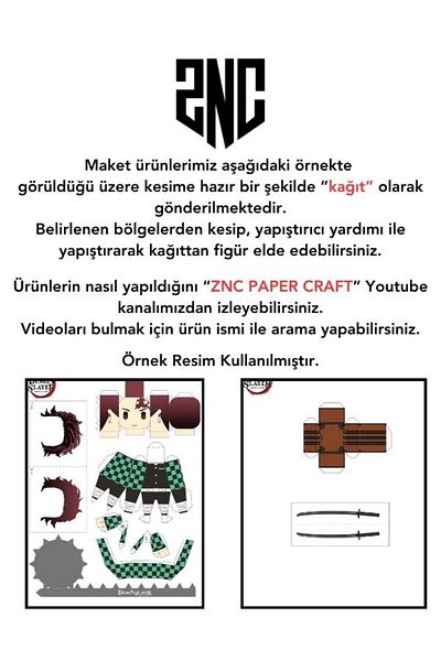 ZNC Nezuko Kamado - Demon Slayer - Hobby, Cutting-Free Paper Model, Suitable for Kids and Adults