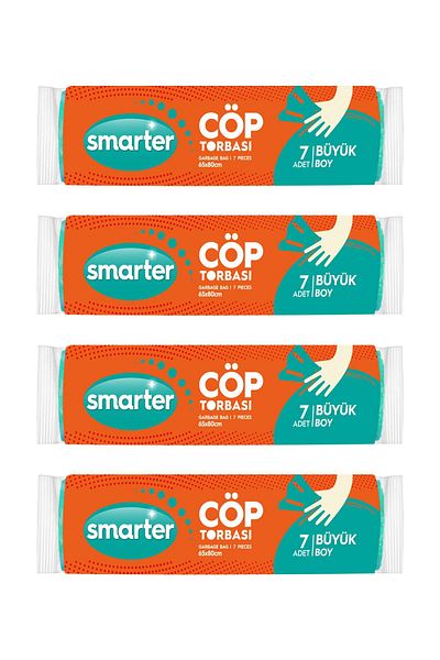 SMARTER كيس قمامة حجم كبير 4 قطع